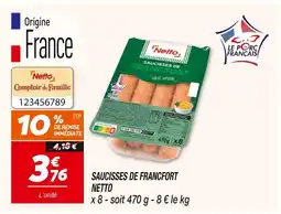 Netto NETTO Saucisses de Francfort offre