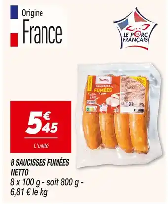 Netto NETTO Saucisses fumées offre