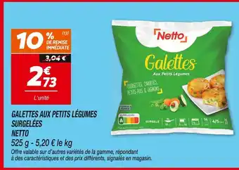 Netto NETTO Galettes aux petits légumes surgelées offre