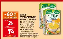 Netto Knorr & La Potagère Velouté de légumes français offre