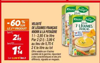 Netto Knorr & La Potagère Velouté de légumes français offre