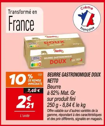 Netto NETTO Beurre gastronomique doux offre