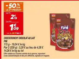 Netto FINI Chococrunchy Chocolat au Lait offre