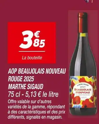 Netto MARTHE SIGAUD AOP Beaujolais Nouveau offre