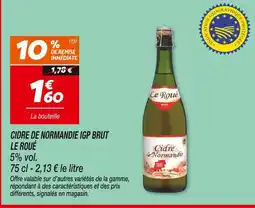 Netto Le Roué Cidre de Normandie IGP Brut offre