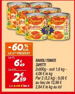 Netto Zapetti Ravioli Tomate offre