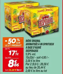 Netto DESPERADOS Bière Original Aromatisée à un Spiritueux à Base d'Agave offre
