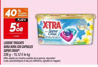 Netto SUPER CROIX Lessive triocaps bora bora x28 capsules offre