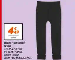 Netto INFINITIF LEGGING FEMME FOURRÉ offre