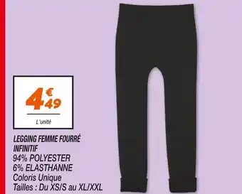Netto INFINITIF LEGGING FEMME FOURRÉ offre