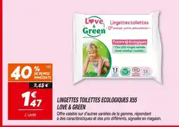 Netto LOVE & GREEN Lingettes toilettes écologiques offre