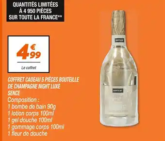 Netto SENCE Coffret cadeau 5 pièces bouteille de champagne Night Luxe offre