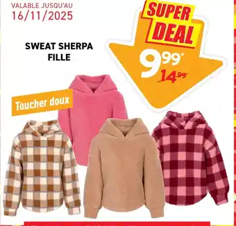 Trafic Sweat sherpa fille offre