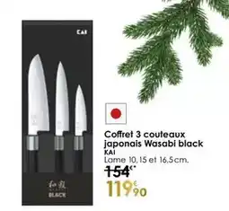 Culinarion Coffret 3 couteaux japonais wasabi black offre