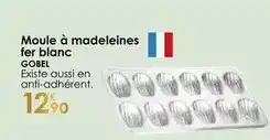 Culinarion Gobel - moule à madeleines fer blanc offre