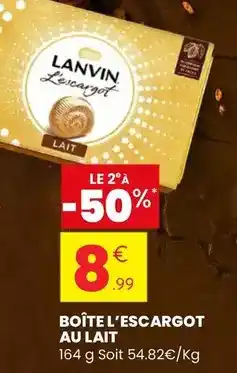 Stokomani Lanvin - boîte l'escargot au lait offre