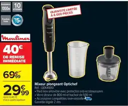 Carrefour MOULINEX Mixeur plongeant Optichef offre