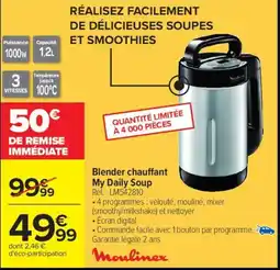 Carrefour MOULINEX Blender chauffant My Daily Soup offre