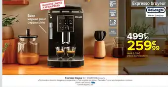 Carrefour DELONGHI Expresso broyeur offre