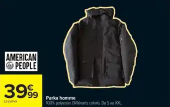 Carrefour Parka homme offre