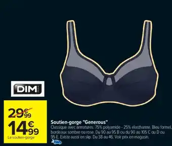 Carrefour DIM Soutien-gorge "Generous" offre