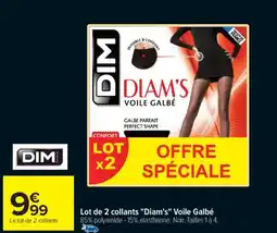 Carrefour DIM Lot de 2 collants "Diam's" Voile Galbé offre