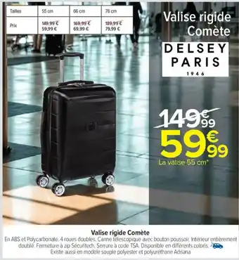 Carrefour DELSEY PARIS Valise rigide Comète offre