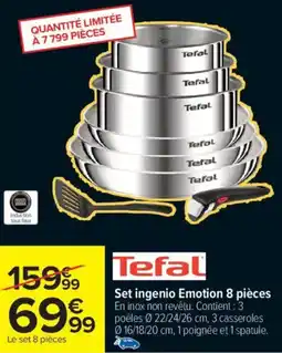 Carrefour TEFAL Set ingenio Emotion 8 pièces offre