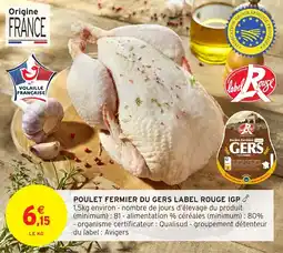 Intermarché Hyper Poulet fermier du gers label rouge igp offre