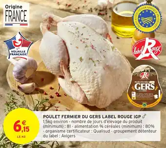 Intermarché Hyper Poulet fermier du gers label rouge igp offre