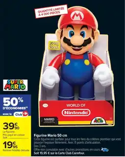 Carrefour SUPER MARIO Figurine Mario 50 cm offre