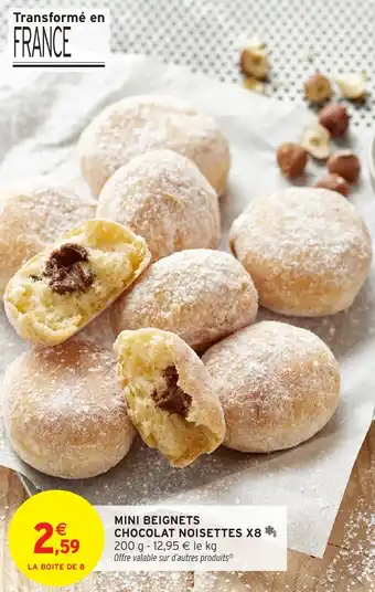 Intermarché Hyper Mini beignets chocolat noisettes x8 offre