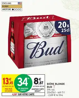 Intermarché Hyper Bière blonde bud offre