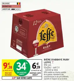 Intermarché Hyper Bière d'abbaye ruby leffe offre