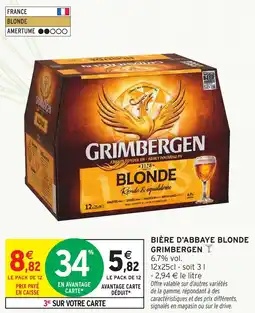 Intermarché Hyper Bière d'abbaye blonde grimbergen offre