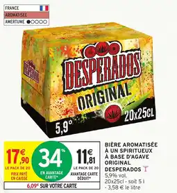 Intermarché Hyper Bière aromatisée à un spiritueux à base d'agave original desperados offre