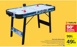 Carrefour TOPLIFE Table de Air Hockey pliable offre