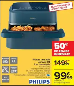 Carrefour PHILIPS Friteuse sans huile Air fryer XXL offre