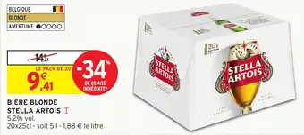 Intermarché Hyper Bière blonde stella artois offre