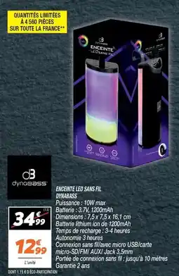 Netto Dynabass - engaine led sans fil offre