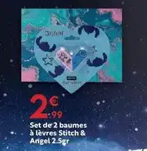 Maxi Bazar Stitch - set de 2 baumes à lèvres & angel offre