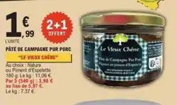 E.Leclerc Pâté de campagne pur porc offre