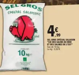 E.Leclerc Sel gros spécial salaison "cie des salins du midi et des salines de l'est" offre