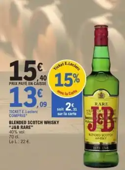 E.Leclerc J&B RARE Blended scotch whisky offre