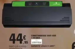 E.Leclerc UPRATIQUE Conditionneuse sous-vide +10 sacs offre