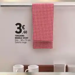 E.Leclerc Torchons modèle vichy offre
