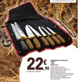 E.Leclerc Authentique sac coutellerie 7 pièces offre