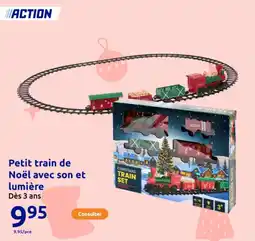 Action Petit train de Noël avec son et lumière offre
