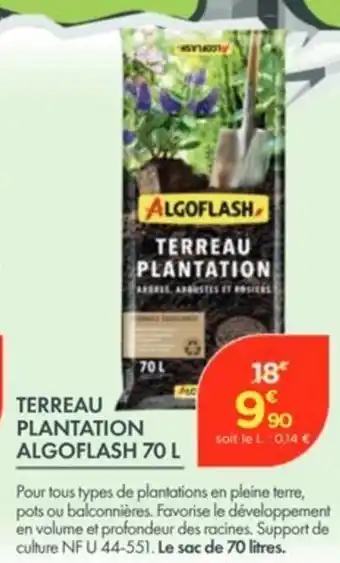 Point Vert ALGOFLASH Terreau plantation offre