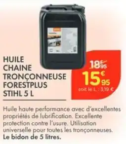Point Vert Huile chaine forestplus stihl offre